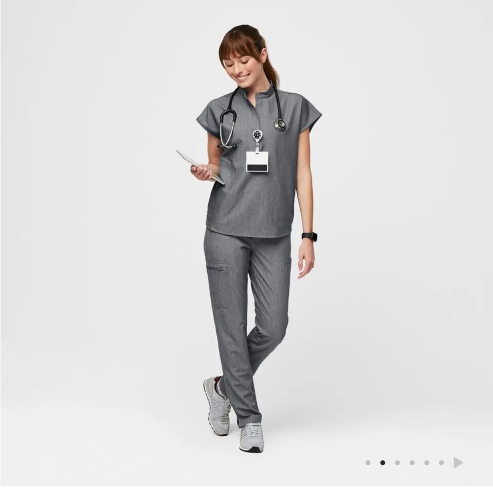 Figs Scrub Set Graphite Grey Rafaela Top XXS JOGGER Pants XS/P - Picture 1 of 8